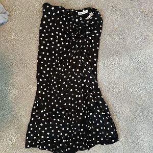 Zara Satin Midi Slip Skirt